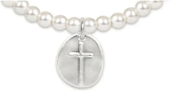 Classic Pearl 4mm Bracelet - Inspire Sterling Disc