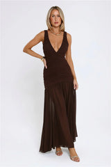Flirt And Fling Maxi Dress Brown
