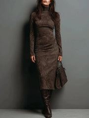 Emma - Elegant Long-Sleeve Midi Dress
