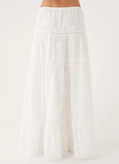 Yours To Keep Maxi Skirt - White