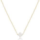16" Necklace Gold - Signature Cross Small