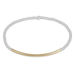 Bliss Bar Gold 2mm Mixed Metal Bracelet
