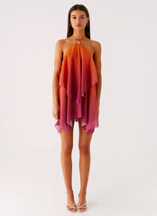 Twin Flame Mini Dress - Orange Gradient