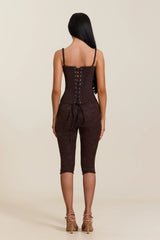 The Brielle Capri Bottoms in Brown