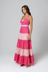 Darla Pink Ric Rac Maxi Dress