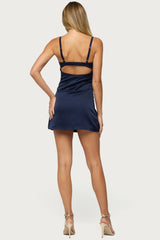 Yafush Satin Effect Mini Dress