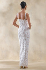Zarisse | White Lace Square-Neck Maxi Dress