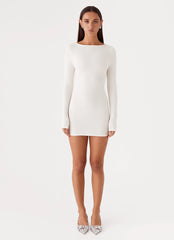 Allie Knit Mini Dress - Ivory