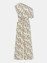 Abstract Dot Print One-Shoulder Jumpsuit