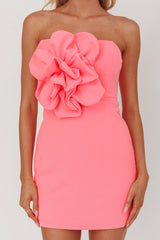 Rosalie Strapless Mini Dress Pink