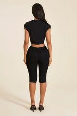 The Brielle Capri Bottoms in Black