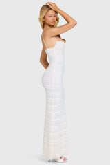 Lace Maxi Dress in Coconut