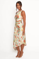 Kleo One Shoulder Maxi Dress - Yellow Floral