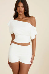 The Leia Mini Shorts in White