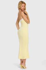 Modal Lace-Trim Midaxi Dress in Butter