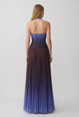 Megan | Gradient Ombre Halter Midi Dress