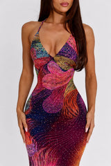 Esmeralda Crystal Maxi Dress