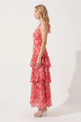 Megan | Floral Ruffle Maxi Dress