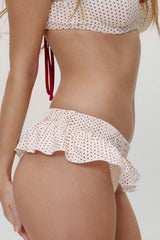 x BELLA HADID Sunday Swim Skirt - Strawberry Polka Dot