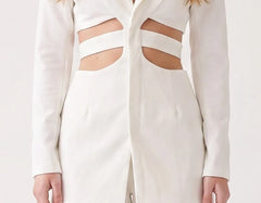 Megan | Open Waist Mini Dress With shorts