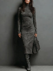 Emma - Elegant Long-Sleeve Midi Dress