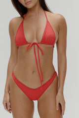 Harper Cheeky Bikini Bottom - Cherry