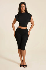 The Brielle Capri Bottoms in Black