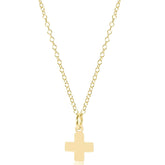 16" Necklace Gold - Signature Cross Gold Charm