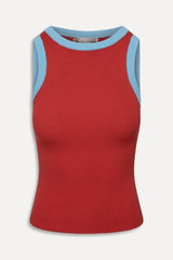 Cuddle Ribbed Tank Top - Cherry