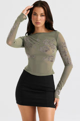 Nisha-Black Sculpting Mini Skirt