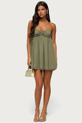 Ariellah Chiffon Babydoll Mini Dress