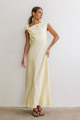 Rodney Asymmetrical Maxi Dress In Yellow