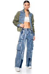 Nylon Denim Jacket