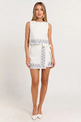 Cottage in June Wrap Mini Skirt