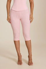 The Brielle Capri Bottoms in Baby Pink