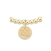eCOLLEGIATE Classic Gold 3mm Bracelet - Auburn Disc