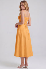 Megan | Ruched Midi Dress