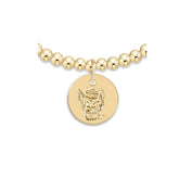 eCOLLEGIATE Classic Gold 3mm Bracelet - North Carolina State University Disc