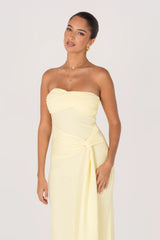 Sorelle Strapless Maxi Dress With Drape Detail