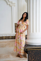 Bella Puff Sleeve Print Maxi Dress