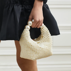 Pearl Embellished Mini Statement Bag