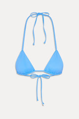 Nick Triangle Halter Bikini Top - Azure