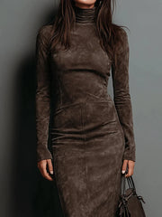 Emma - Elegant Long-Sleeve Midi Dress