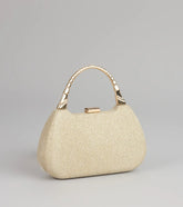 Evening Spark Glitter Mesh Clutch
