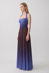 Megan | Gradient Ombre Halter Midi Dress