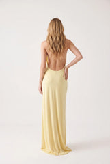 Megan | Halter Neck Backless Maxi Dress