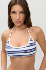 x JENNIE Star Knit Bikini Top - Arctic Stripe