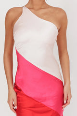 Swipe Right One-Shoulder Maxi Dress Pink