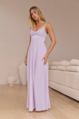 Better Days Plisse Maxi Dress Lilac