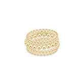 beaded gold ring stack